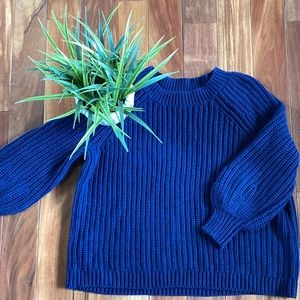 Women’s Aerie XS navy blue cable knit sweater